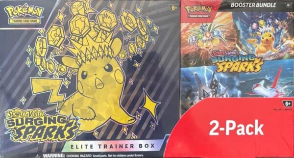 Surging Sparks 2-Pack Elite Trainer Box and Booster Bundle (Ingles)