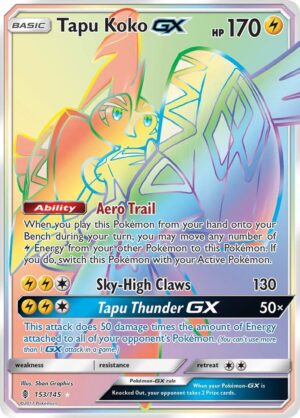Tapu Koko GX (Secret) - SM - Guardians Rising NM