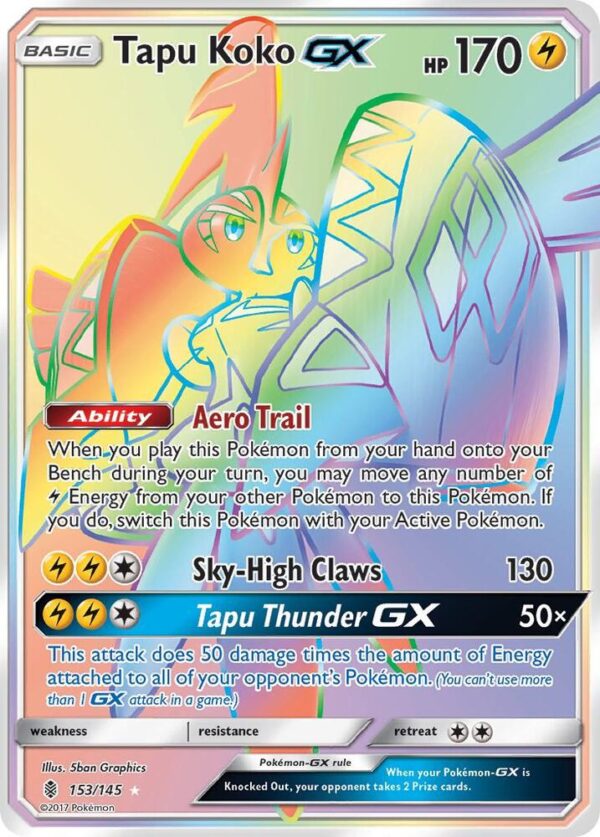 Tapu Koko GX (Secret) - SM - Guardians Rising NM