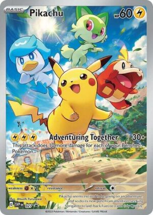 Pikachu - 027 - SV: Scarlet & Violet Promo Card Sellado