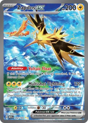 Zapdos ex - 202/165 - SV: Scarlet & Violet 151 NM