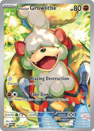 Hisuian Growlithe - 181/167 - Twilight Masquerade NM