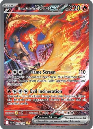 Team Rocket's Moltres ex - 229/182 - SV10: Destined Rivals  NM