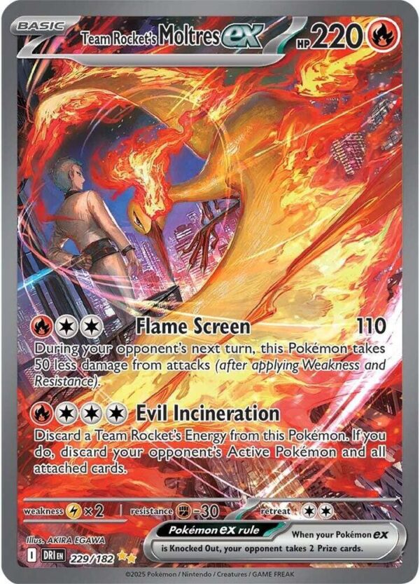 Team Rocket's Moltres ex - 229/182 - SV10: Destined Rivals  NM