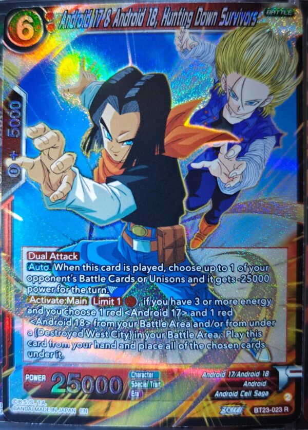 Android 17 & Android 18, Hunting Down Survivors [Foil] BT23-023 Dragon Ball Super Perfect Combination